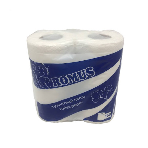 Папір туалетний Romus двошаровий 18,75 м 4 шт. Білий (TP062)